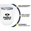 Pickleball White Edition Wine Tumbler 12oz - Paddle slappin' fun