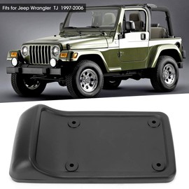 KIMISS Soporte de Placa de matrícula, Soporte de Montaje de Placa de matrícula Trasera de Coche para para Jeep Wrangler TJ 1997-2006