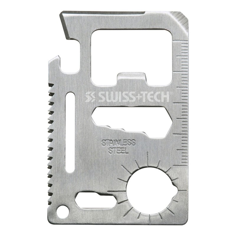 SWISS+TECH ST33309 15-in-1 Credit Card Survival Multi-Tool for Wallet, Keychain,