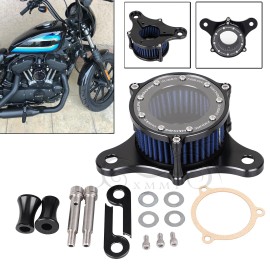 Unbranded Air Cleaner Blue Intake Filter Kit For Harley Touring Trike 08-16 Softail 16-17