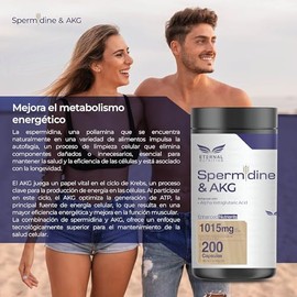 ETERNAL NUTRITION Essentials: Espermidina 99% + AKG Puro (200 Cápsulas)