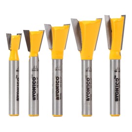 YONICO Dovetail Router Bit Set 5 Bit 1/4-Inch Shank 14520q