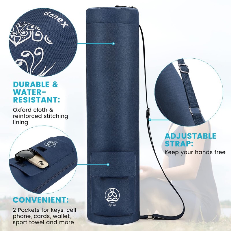 Gonex Yoga Mat Bag, Full-Zip Exercise Yoga Mat Carry Bag