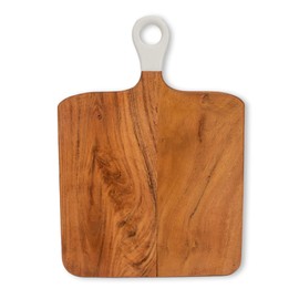 Jeanne Fitz Charcuterie Board – White Collection Acacia Wood Square Charcuterie Board, Medium, Serving Cheese Board, Unique Party Gift, Housing Warming, Wedding Gifts, New Home