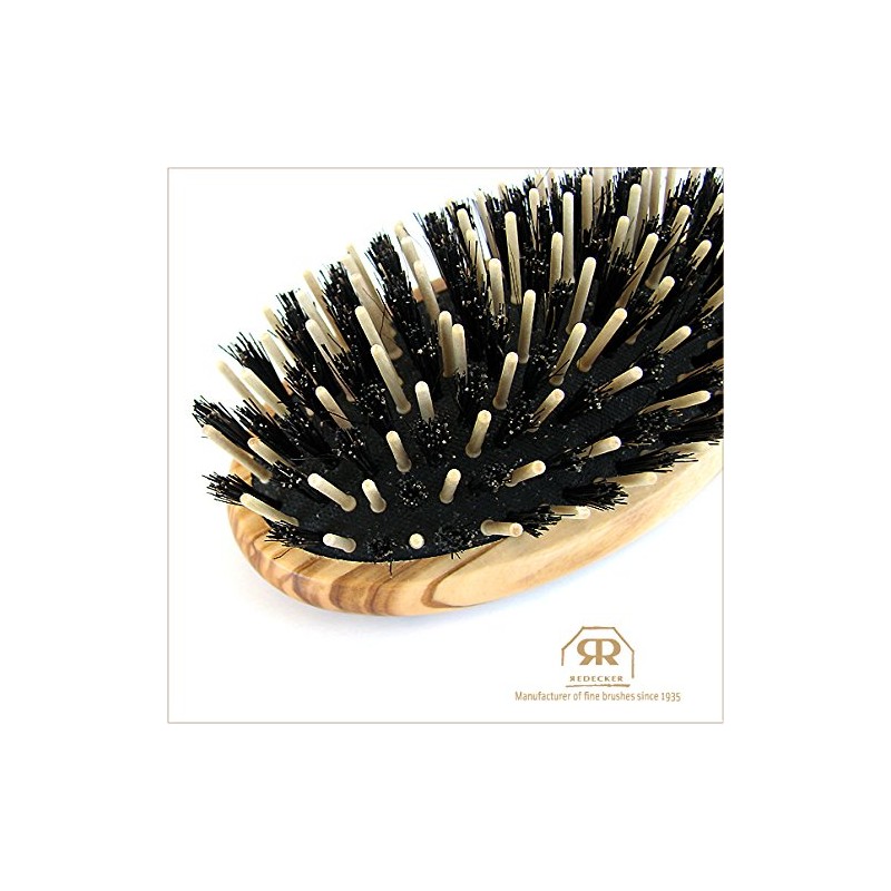 Redecker Olive Wood Hair Brush (Wood Pin & Boar Hair