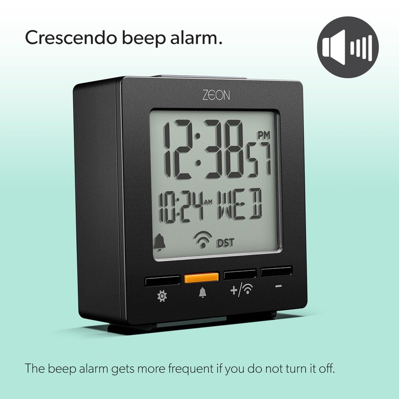 ZEON CE4555-DCF Digital Radio Alarm Clock for Central European Time