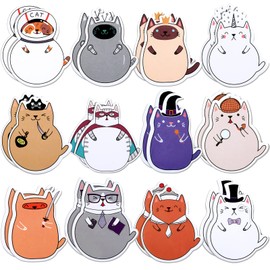 Chinco 24 Pads Cat Sticky Notes Cute Sticky Note Bulk Fun Kawaii Animal Office Supplies 720 Sheets Self Adhesive Notepads for Teachers Classrooms Cat Lovers School Supplies Christmas Creative Gifts