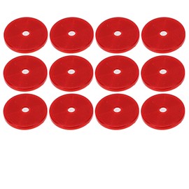12PCs Round Reflector Red Reflective Sticker Waterproof Signal Warning for Car Truck Trailer RV Campervan Yacht
