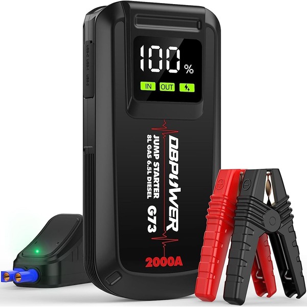 DBPOWER 2000A 12000mAh Car Jump Starter Booster Jumper Box Power
