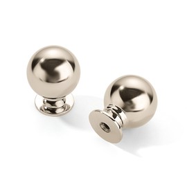 CABDM 10 Pack 1 Inch Vintage Ball Polished Nickel Cabinet Knobs Kitchen Cabinet Hardware Drawer Knobs Pulls for Drawers.