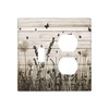 Lhdlnn Brown Rustic Wildflower 1 Toggle 1 Outlet Combination Light