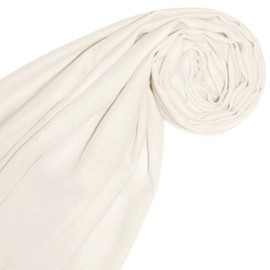 Lorenzo Cana Luxury Men's Scarf 50% Cashmere 50% Wool Merino Lamb Wool Cashmere Scarf Wool Scarf, crème-white