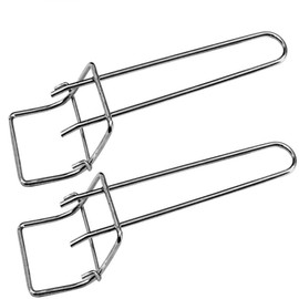 Stainless Steel Grill Lifter Grill Lifter for Baking Tray, Oven Rack, Silver, Pack of 2
