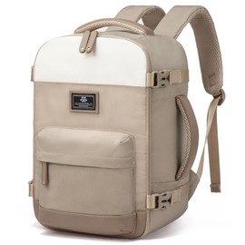 LOVEVOOK Backpack Hand Luggage Aeroplane Travel Backpack Women's Cabin Bag Cabin Bag Cabin Luggage Backpack Hand Luggage Weekender Bag, 1-beige khaki, Travel Backpacks