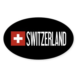 CafePress Switzerland: Swiss Flag & Switzerland Sticker Oval Car Bumper Sticker