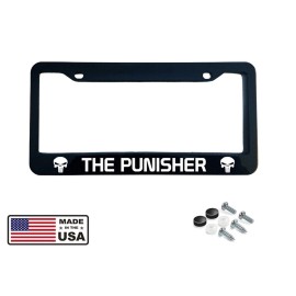 The Punisher Glossy Black License Plate Frame