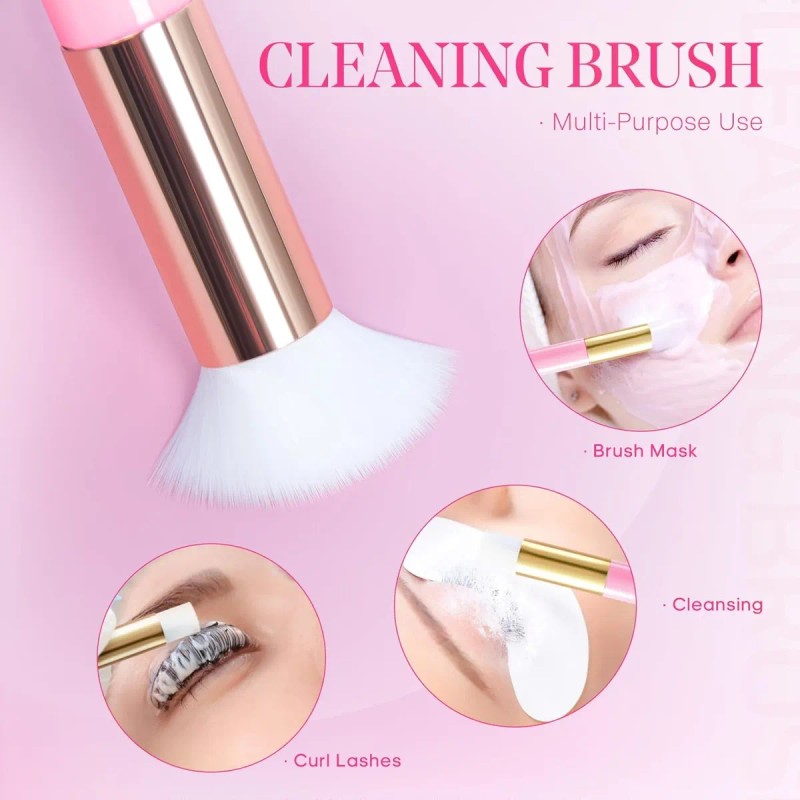 Lash Shampoo Espuma Limpiadora Para Extensiones De Pestañas Rosa