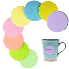 Sticky Notes, 560 Sheets Round Shape Colors Self-Stick Note, 2.4 x 2.4 Inches Super Sticky Notes, Colors Self-Stick Notes, Removable Sticky Notes for Office School and Home(8 Colors)