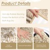 Britimes Beige Stripes Bathroom Sets with Shower Curtain and Rugs,