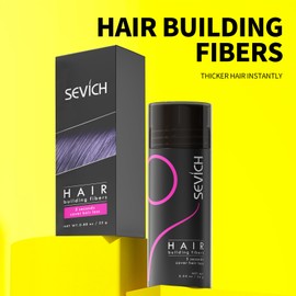 SEVICH Hair Fibers for Thinning Hair, Hair Building Fibers Instantly Thicker & Fuller Look,Hair Powder for Men & Women 25g Light brown