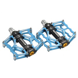 BONMIXC - Pedales de bicicleta de aleación de aluminio con rodamientos sellados de 9/16, color azul