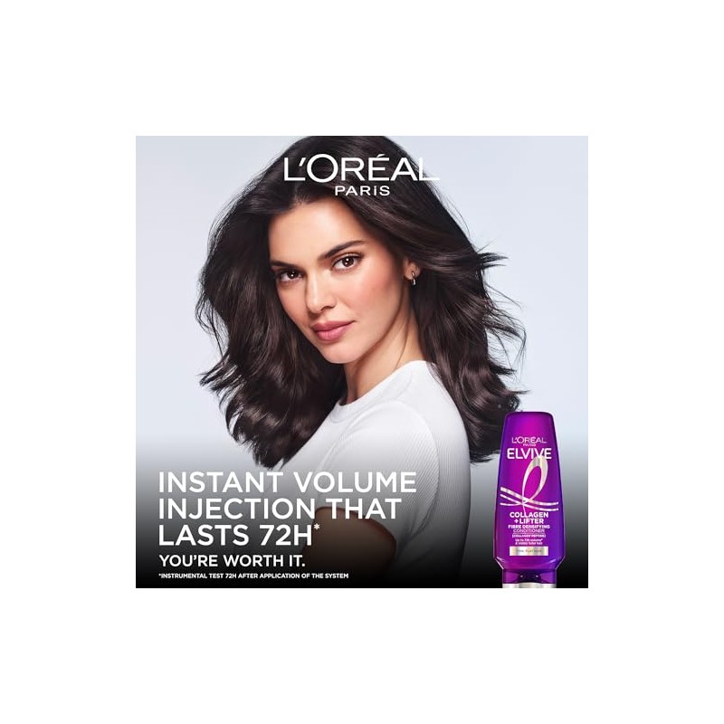 L’Oréal Paris Elvive Collagen + Lifter Conditioner, Fibre-Densifying Volume Conditioner,
