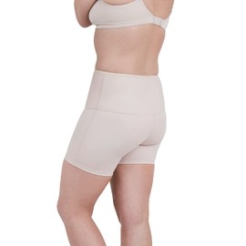 SRC Women's Compression Support Shorts (Orthotic/Brace) for Pelvic Floor Support, Reusable & Washable, For Treating Bladder and/or Uterine Prolapse and Stress Urinary Incontinence, Small, Champagne