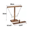 2pcs Ring Toss Game, Tischplatten-Ringwurfspiele,Handgemachte hölzerne Ringwurfhaken,Ring-Haken Partyspiel, Ringwurfspiel für