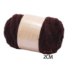 MagiDeal Thick Chunky Yarn Weight Yarn Arm Knit Yarn Filling Handcrocheted Jumbo Tubular Yarn Bulky Yarn for Craft Knitted Blanket Pet Bed Sweaters, coffee