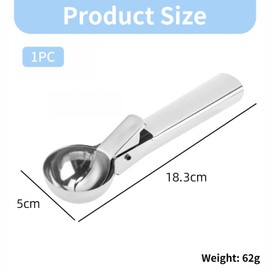Ice Cream Scoop, Icecream Scoop with Trigger Release, Easy Clean, for Gelato, Cookie Dough, Mashed Potatoes and Muffins