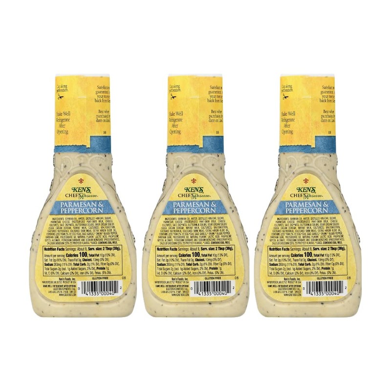 Ken's Steak House Chef's Reserve Parmesan Peppercorn Dressing, 9 OZ,