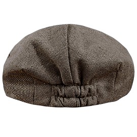 [TickElf] Children's Herringbone Hunting Hat, Cap, 17.3 - 22.0 inches (44 - 56 cm), Braun