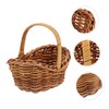 Ciieeo Pcs Hand Woven Rattan Flower Baskets Cane Handles Miniature