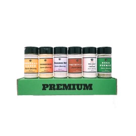 Premium | POPCORN SEASONING 6 Pack | Cheddar Ranch | Cheeseburger | Cinnamon Roll | Peanut Butter & Jelly | Dill Pickle | Sea Salt & Vinegar