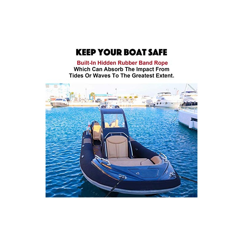4 Feet Bungee Dock Line Mooring Rope with Stainless Steel