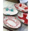 Cerapockke Aka-e Sanyoshi Boiled Fish Look Good Hand-Painted Three-legged Oval
