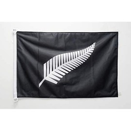 AZ FLAG Drapeau Nouvelle-Zélande All Black 90x60cm - Drapeau Néo-zélandais - Rugby 60 x 90 cm Spécial Extérieur - Drapeaux