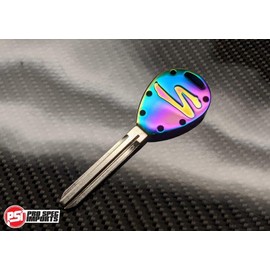 Pro Spec Imports - 'Neo Chrome' Billet Titanium Key for Toyota A80 / MK4 Supra, spare key blank, keychain, oem