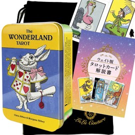Llucouture Tarot Card, Wonderland Tarot in a Tin, Alice Divination Pocket, Rider Edition, Weight Edition, 67 Pages with Japanese Instructions (English Language Not Guaranteed)