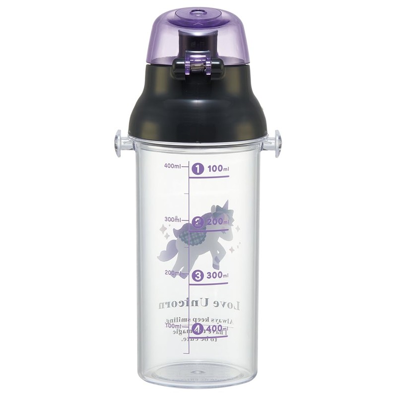 Skater PSB5TRC-A Kids Clear Plastic Water Bottle 480ml Love Unicorn