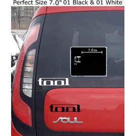 (03 Pack) Tool Band Vinyl Decals Stickers 7.5" (01 White + 01 Black) for Cars, Van, Trucks, Tool Boxes + 01 Golden Smiley Decal