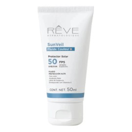 Reve Dermatologique Sunveil Fluide Couleur Fps 50ml Protector Solar Color Amplio Espectro Uva Uvb Vitamina Uso Diario Facial