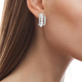 Hoop Earrings for Women Chunky Hoop Earrings Clip on Hoop Earrings No Piercing Earrings for Girls Christmas Gifts 2023