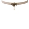 Alpenflüstern DHK225 Women’s Narrow, Velvet, Traditional Heart Choker in Traditional