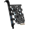6 Ports USB PCIE Card (2X Type-E Adapter,2X USB 3.0-C,