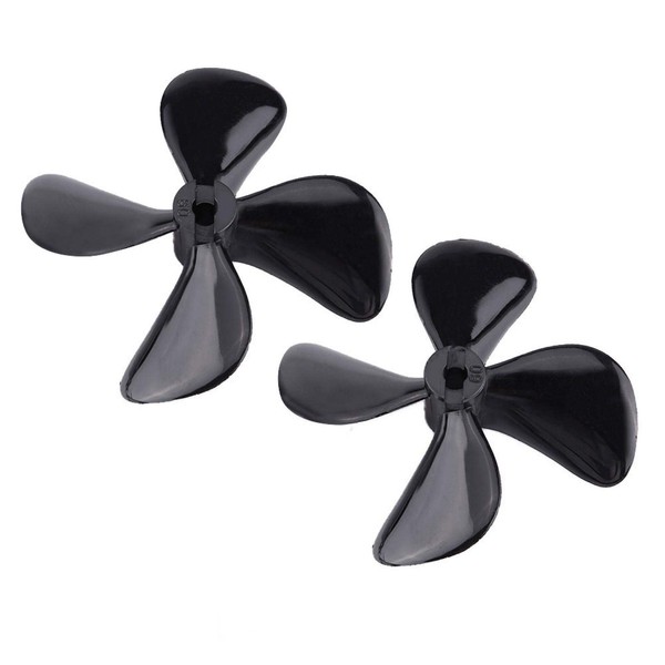 RC Boat 4-Blade Propeller, 4 * 60mm CW CCW RC Propeller Rc Boat Part Rc Boat Accessories Rc Boat Engine Boat Accessory (Black)
