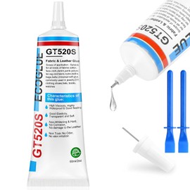 Fabric Glue, 60ml Clear Fabric Glue Permanent Washable for Patches Drying Waterproof Fabric Adhesive Glue for All Fabrics, Clothes, Cotton, Flannel, Denim, Linen, Leather, Polyester, Doll Repair (1)