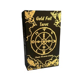 Vieux Monde Express Gold Foil Tarot Deck | Premium Waterproof PVC Cards & Guide