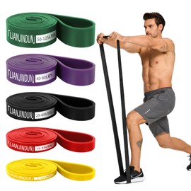 Professional Resistance Bands, Pull Up Assistance Bands Set with Door Anchor, Exercise Workout Bands for Working Out, Body Stretching, Fitness, Physical Therapy, Muscle Training for Men & Women