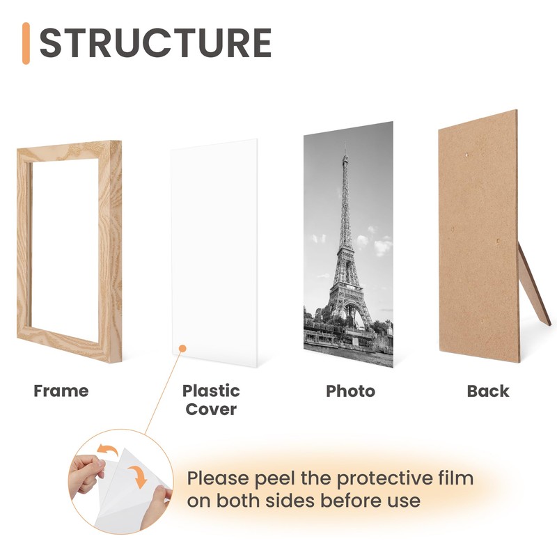 upsimples 10 Pack Picture Frames Collage Wall Decor for Mounting